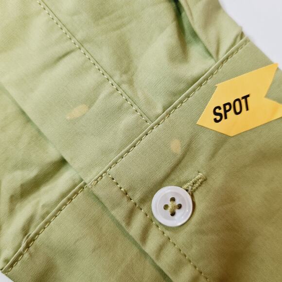 L'Academie Tereza Poplin Crop Top in Moss Green Small - Picture 8 of 9